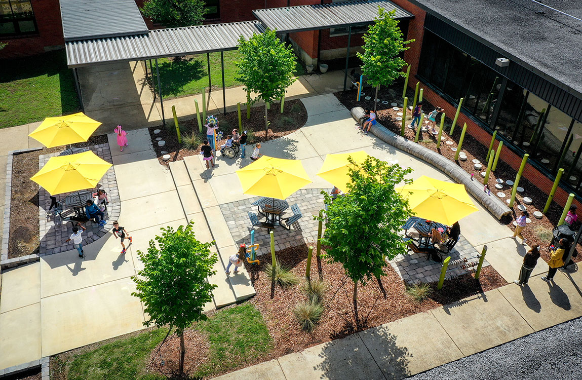 MSU landscape architecture students, faculty advisors win national honor for local elementary school project